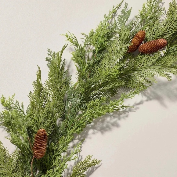 Hearth & Hand with Magnolia 11’ Cedar with Pinecones Artificial Garland - Picture 3 of 5